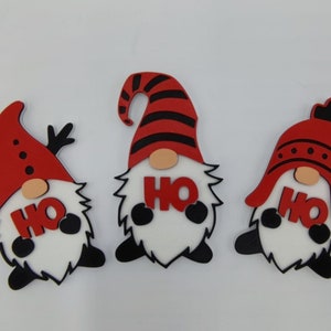3D Printed 3 Christmas gnomes HO HO HO | Gift Christmas | Gnome with gingerbread | Advent | Advent Season