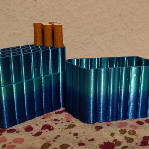 Boîte à cigarettes imprimée en 3D pour 21 pièces. | Individuel | Beaucoup de couleurs | Étui à cigarettes | Imprimé en 3D | Personnaliser