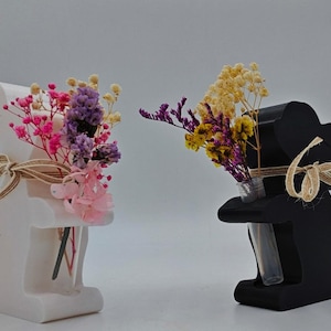 Rabbit test tube, artificial flowers, 3D printing, good luck decoration, Valentine&#39;s Day gift, wedding table decoration, romantic vases, gift for her, Easter