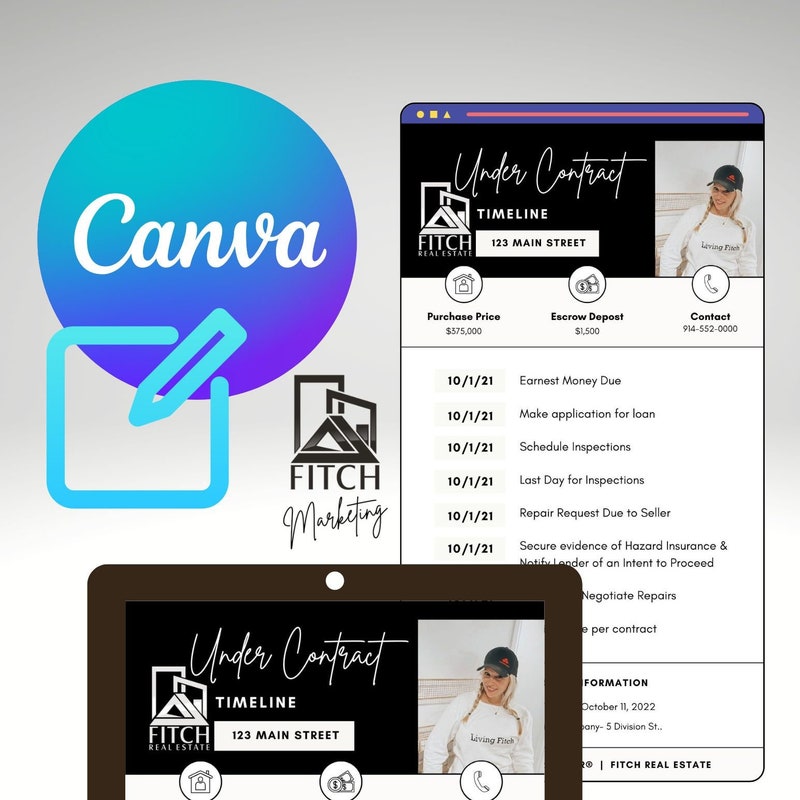 Under Contract Template Etsy
