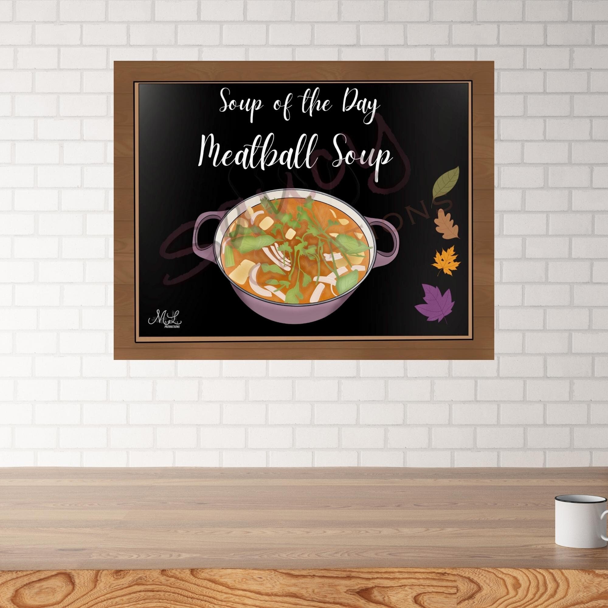 Soup of the Day Menu Board Digital Art Download Etsy