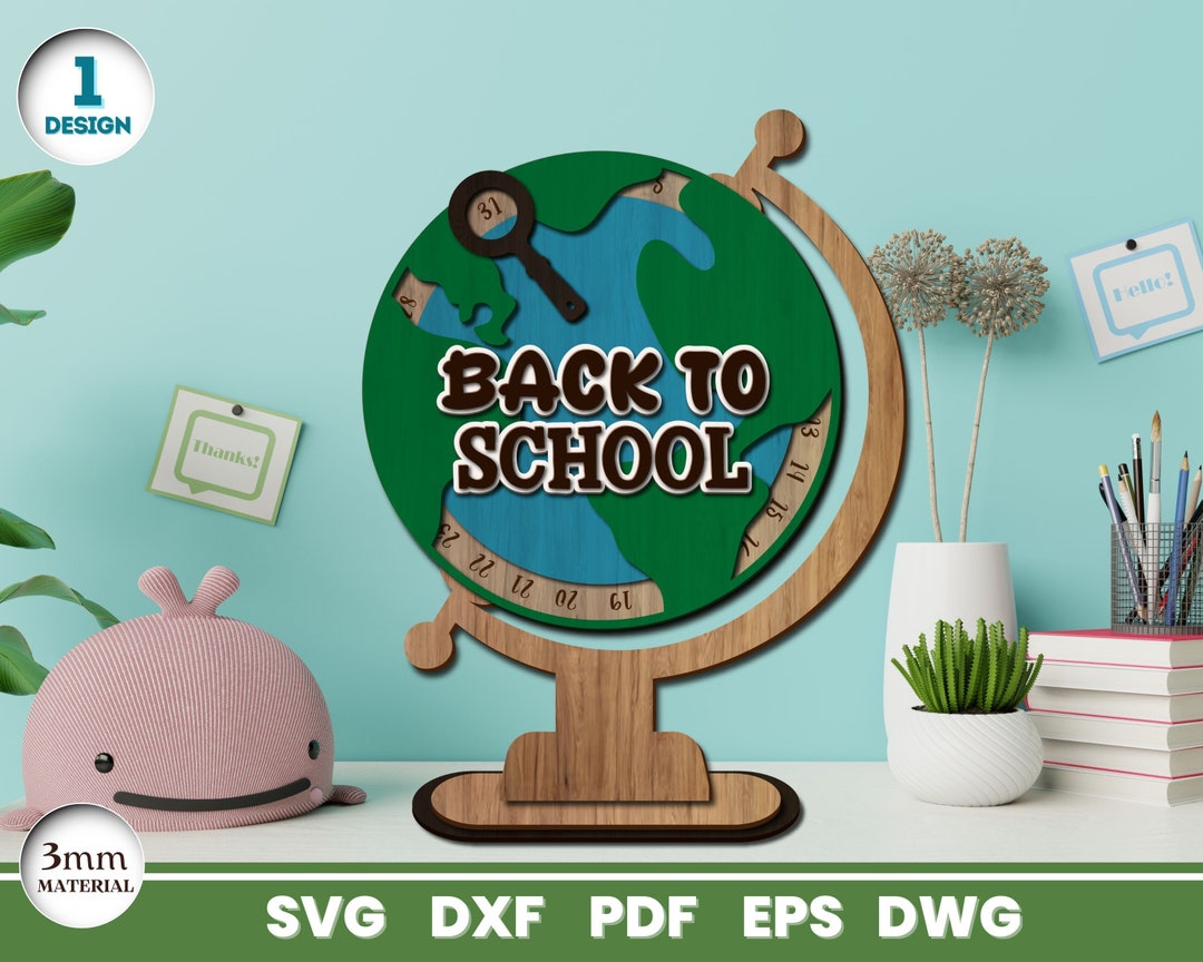 Back to School Countdown Laser Cut, SVG File for Glowforge, Countdown ...