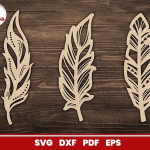 ブックマーク フェザー SVG バンドル、Glowforge 用 SVG バンドル、ブックマーク テンプレート、Cricut、ベクター、即時ダウンロード