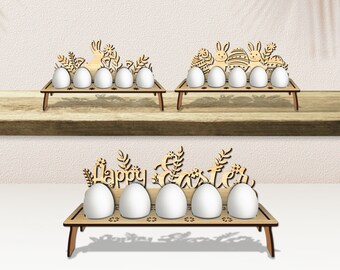 Easter Egg Holders SVG, Egg Stand, Laser Cut, Glowforge, Easter Ornaments, Wooden, Cricut, Vector, Instant Download