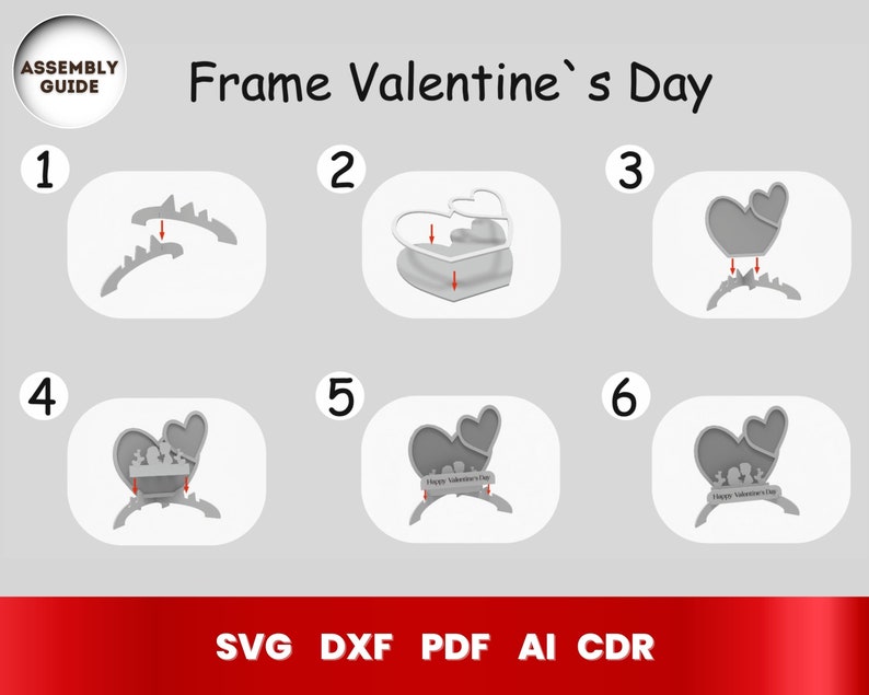 Valentines Frame Laser Cut, SVG Bundle for Glowforge, Valentines Day ...