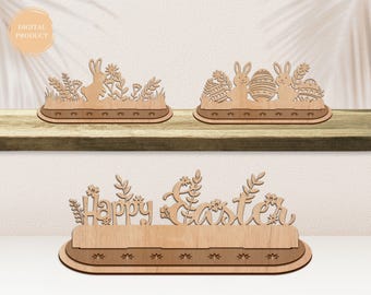 Easter Day Scene Standing Bundle, Easter Laser Cut, Easter Files Svg, Religious Svg, Religious Sign Svg, Xtool, Glowforge