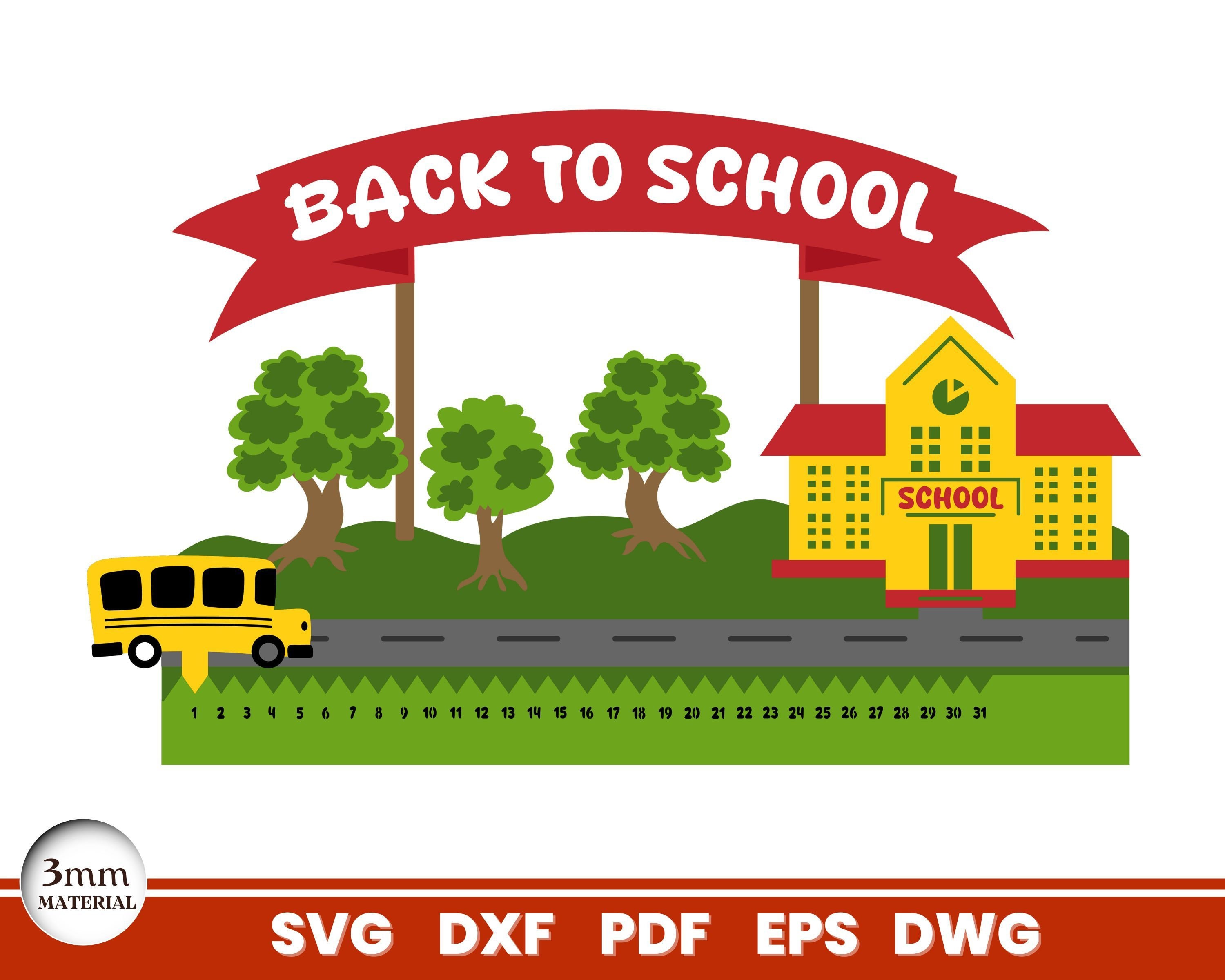 Back to School Countdown, SVG File for Glowforge, Countdown Calendar ...