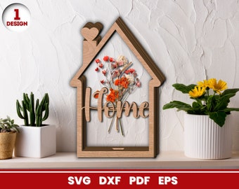 Flowers Vase Laser Cut Home Decoration, SVG Files for Glowforge, Cricut, Vector, Instant Download