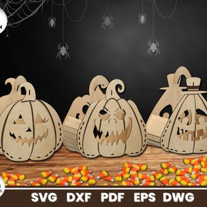Halloween-manden lasergesneden, snoepmand, Halloween-SVG-bundel, SVG-bestanden voor Glowforge, Vector, Instant Download - 3 mm