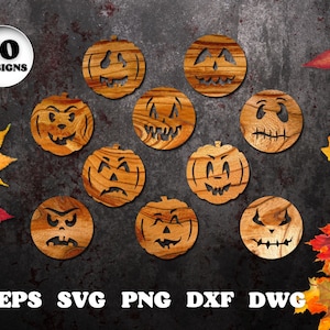 Halloween Coasters Laser Cut SVG Vector Files for Cricut