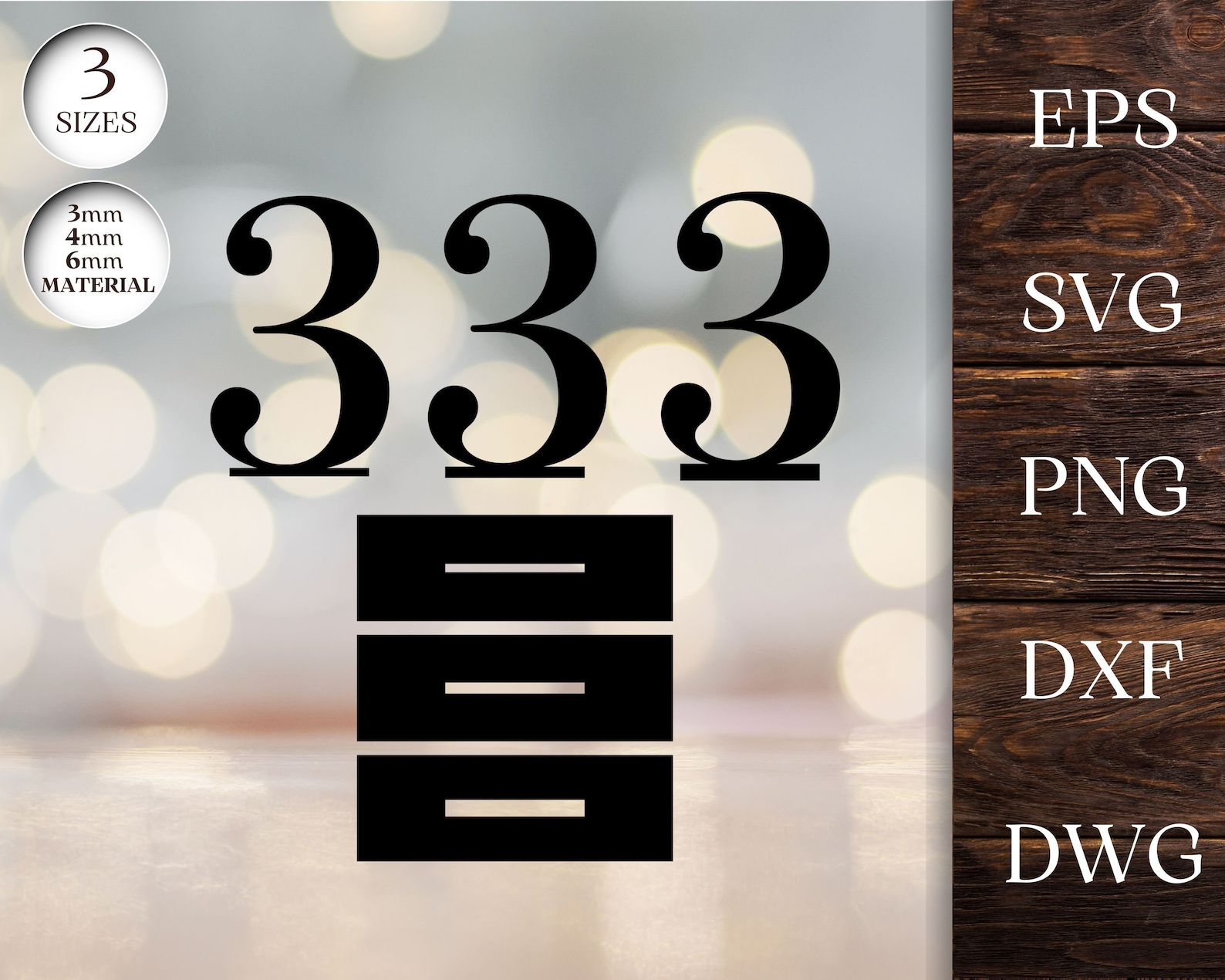 Wooden Wedding Table Numbers for Laser Cut, Digital Download Files, Png ...