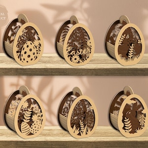 Osterei Korb SVG Bundle, Ostern Laser Cut, Ostern Geschenkkorb, Eierhalter Laserdatei, Instant Download, Xtool, Glowforge