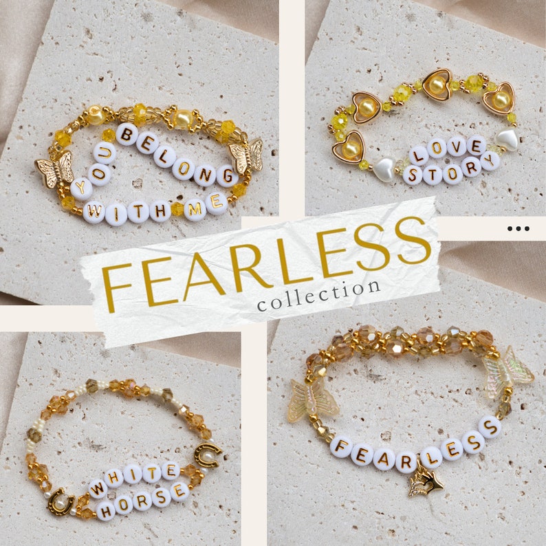 Pulseras de la amistad Eras Tour Colección Fearless imagen 1