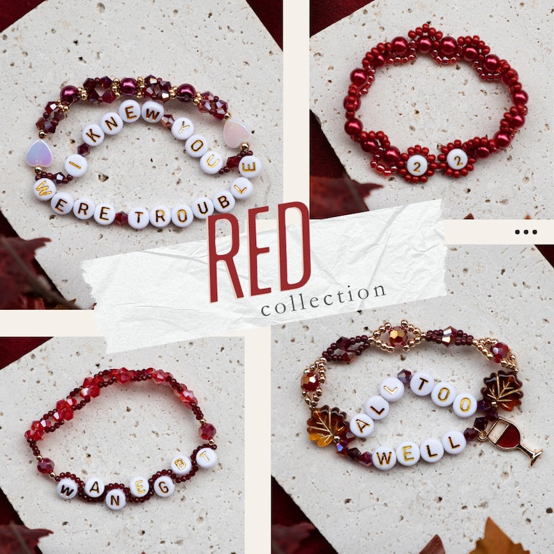 Pulseras de la amistad Eras Tour Colección Roja imagen 1