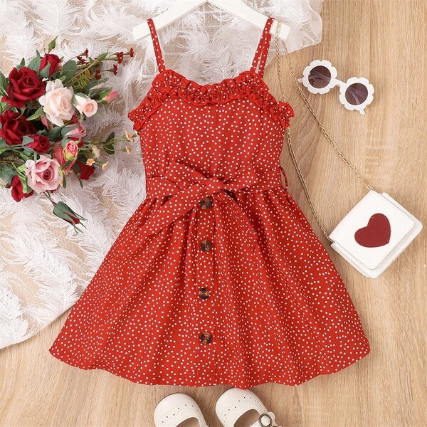Red Polka Dot Dress Buy Online Etsy