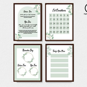 Ramadan Dua Iftar Dua Suhoor Dua  Digital Ramadan Decoration Eid countdown Ramadan Islamic Home Décor Printable Dua Iftar Menu