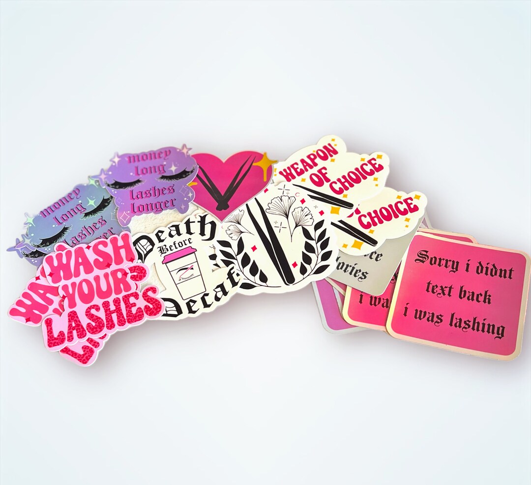 Lash Sticker Bundle Lash Tech Sticker Lash Artist Sticker Etsy