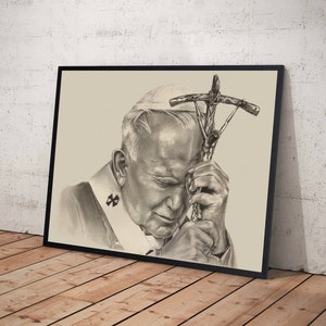 Pape Jean-Paul II Dessin numérique