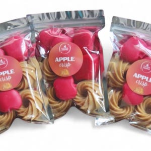 Apple Crisp Wax Melts – Freshly Baked Apple, Cinnamon, Vanilla & Maple Scent – Fun Shapes With Strong Fragrance – Perfect Fall Home Scents