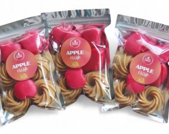 Apple Crisp Wax Melts – Freshly Baked Apple, Cinnamon, Vanilla & Maple Scent – Fun Shapes With Strong Fragrance – Perfect Fall Home Scents