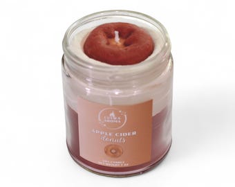 Apple Cider Donuts Whipped Dessert Candle - Realistic Bakery Candles - Warm & Cozy Fall Soy Candle