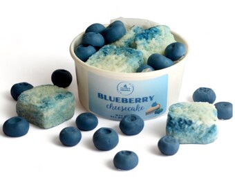 Blueberry Cheesecake Bites Wax Melts, Fun Realistic Wax Melt Shapes For Warmer, Birthday Gift Ideas, Berries Bakery Scented Wax Melts