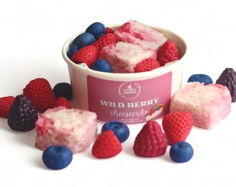 Wild Berry Cheesecake Wax Melt Shapes,  Realistic Wax Melt Shapes For Warmer, Gift Ideas, Bakery Scented Wax Melts