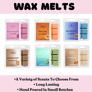 Wax Melts Variety Pack, Choose Your Scent, Fall Holiday Winter & Summer Melts, Gift Ideas, Bakery, Fruity, Feminine and Masculine Wax Melts