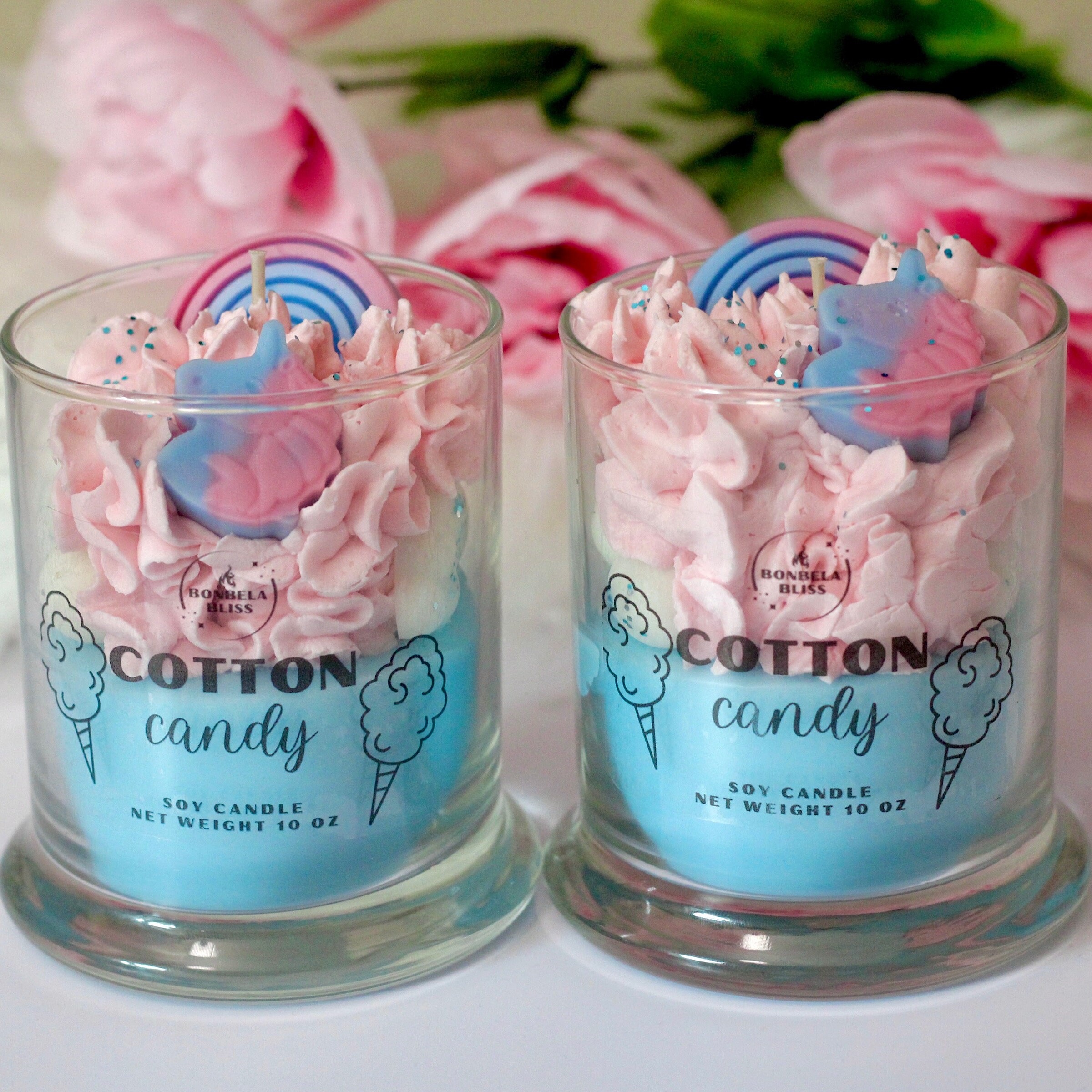 Cotton Candy Candle / Cotton Candy / Soy Candle / Soy Wax Candle / Wood  Wick Candle / Hand Poured Candle