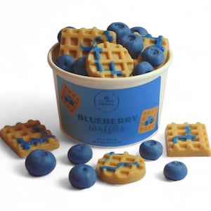 Blueberry Waffles wax melts, fake food wax melts for warmer, Realistic Wax Melt Shapes