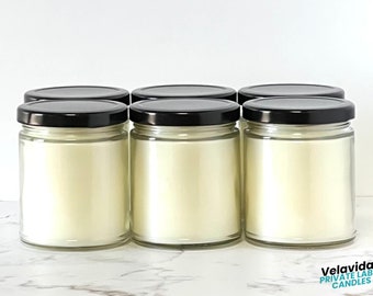 Wholesale Candles, Bulk Candles, Client Gifts, Corporate Gifts Candle Favors, No Label Wholesale Candles, 6 Pack - 9 Oz Candles