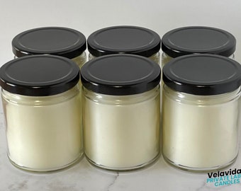 Wholesale Candles, Bulk Candles, Client Gifts, Corporate Gifts Candle Favors, No Label Wholesale Candles, 6 Pack - 9 Oz Candles
