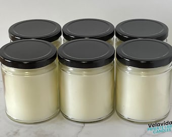 Wholesale Candles, Bulk Candles, Client Gifts, Corporate Gifts Candle Favors, No Label Wholesale Candles, 6 Pack - 9 Oz Candles