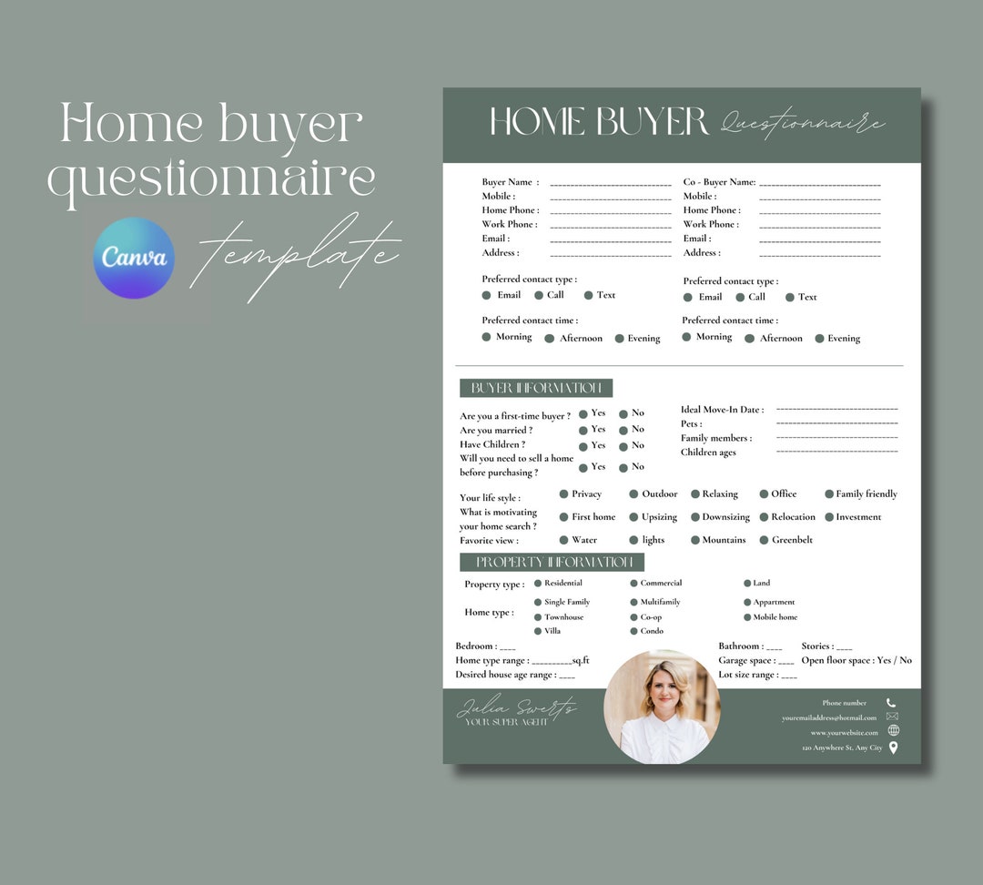 BUYER QUESTIONNAIRE TEMPLATE Etsy BUYER QUESTIONNAIRE TEMPLATE Etsy