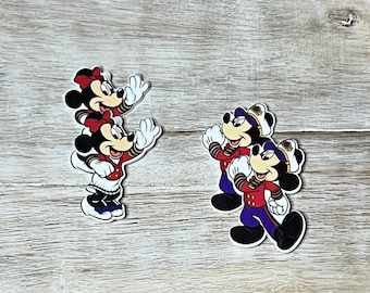 Cruise Mickey and Minnie Mouse Resin Flatbacks | Scrapbook Embellishments
