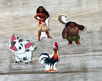 Moana Resin Flatbacks | Scrapbook Embellishments, Hair Bow Center (4pcs)