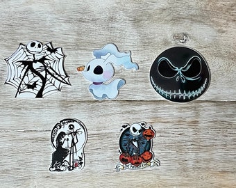 Jack Skellington Resin Flatbacks | Scrapbook, Hair Bow Center (5pcs)