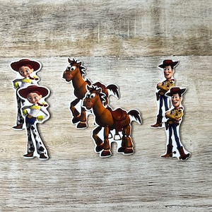 Resina planar com parte traseira plana de Toy Story | Woody, Jesse, alvo | Centro de laço de cabelo, chaveiro, enfeite de álbum de recortes