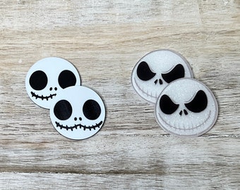 Jack Skellington Resin Flatbacks | Glitter Skeleton Embellishments