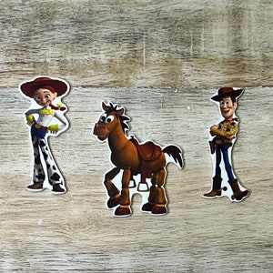 Conjunto completo de resina planar com parte traseira plana de Toy Story | BRILHO | Woody, Jesse, alvo | Centro de laço de cabelo, chaveiro, enfeite de álbum de recortes