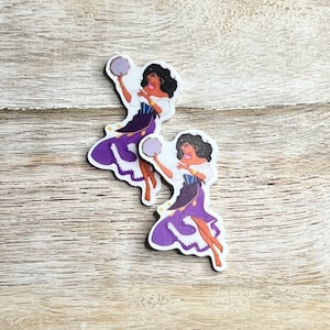 Le Bossu de Notre-Dame en résine plane à dos plat | Esmeralda | Noeud central pour cheveux, porte-clés, embellissement pour album