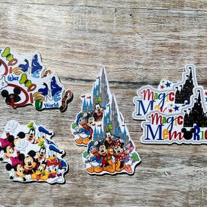 Magische herinneringen platte achterkant vlakke hars | Mickey, Minnie, Donald, Daisy, Pluto | Haarboogcentrum, sleutelhanger, plakboekversiering