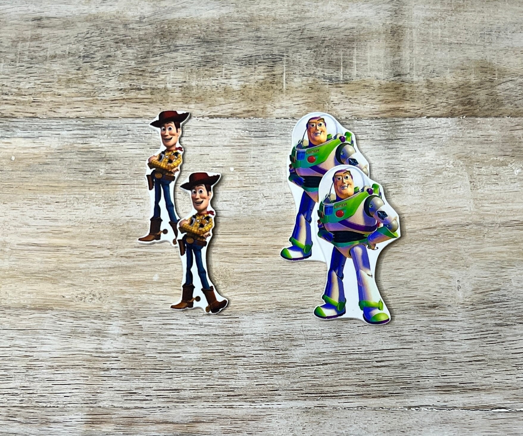 Toy Story Flat Back Planar Resin | Woody, Buzz Lightyear | Hair Bow Center, Key Ring, Scrapbook Embellishment