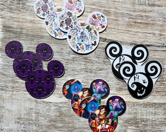 Cabeça do Mickey em resina com base plana | Centro para laço de cabelo, enfeite