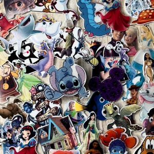 Bolsa de sorpresas de resina plana de Disney / 24 piezas / Centro de lazo para el cabello, adorno para álbum de recortes