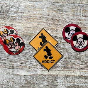 Magische herinneringen platte achterkant vlakke hars | Mickey Verslaafde, Mickey Mouse Club, Disneyland | Haarboogcentrum, sleutelhanger, plakboekversiering