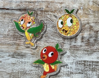 Disney Orange Bird Acrylic Shakers | Hair Bow Center, Key Ring, Scrapbook Embellishmentß≤