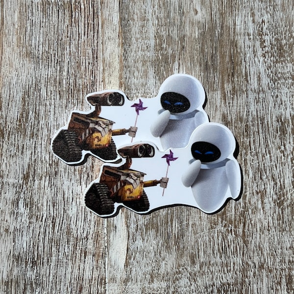 Wall E and Eve Keychain Etsy