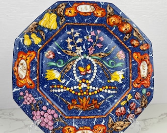 Hermes “Marqueterie De Pierres d&#39;Orient et d&#39;Occident&quot; Porcelain Plate, Hermes Porcelaine, Limoges, Made in France, Octagon Shape, Like New