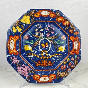 Hermes “Marqueterie De Pierres d'Orient et d'Occident" Porcelain Plate, Hermes Porcelaine, Limoges, Made in France, Octagon Shape, Like New